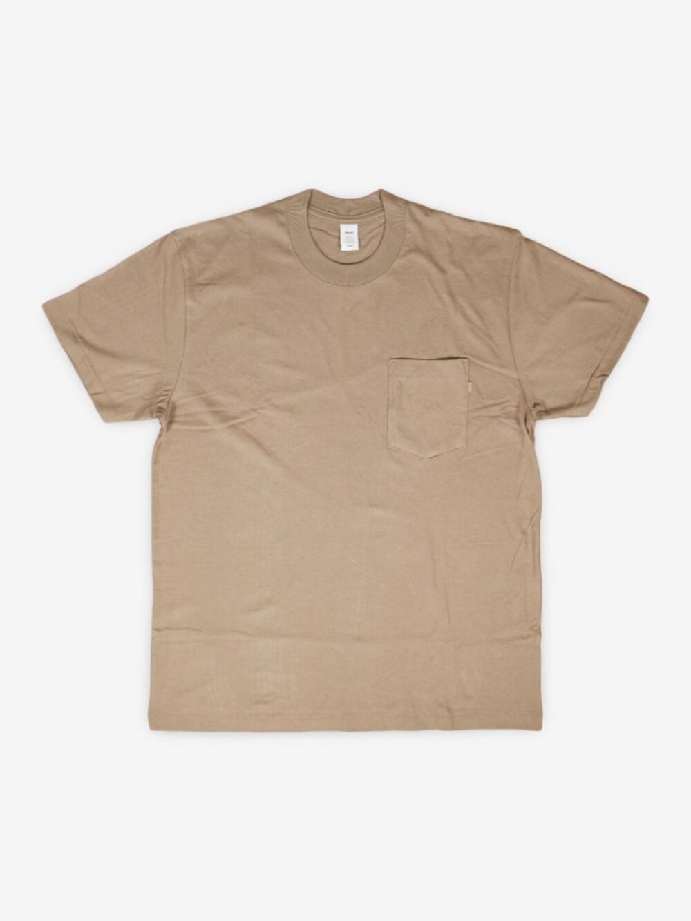 Brand New JJJJound Standard Issue Brown Beige Pocket T-Shirt